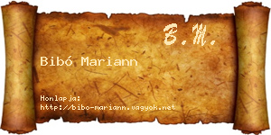 Bibó Mariann névjegykártya